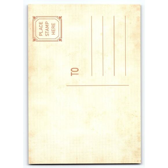 Vintage Halloween Skeleton Witch Postcard with Candles and Pumpkins - Picture 2 of 2